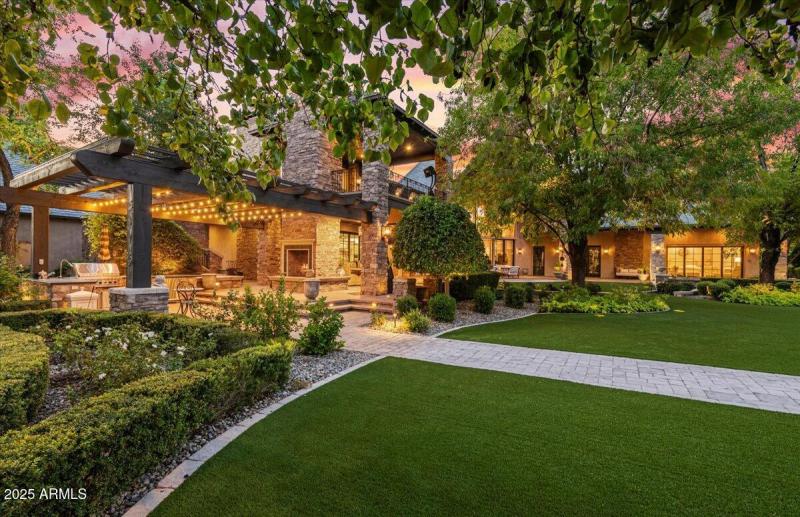 Outdoor Kitchen from backyard