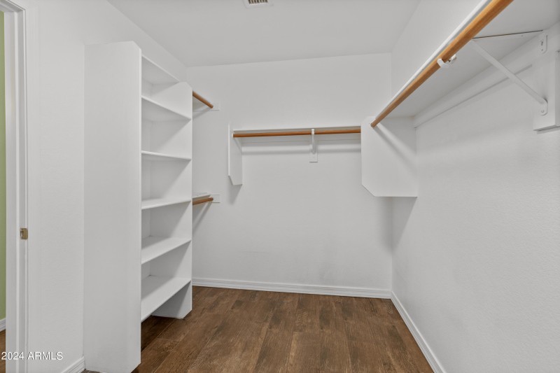 Oversized walk in primary closet