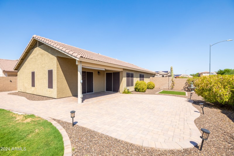 Oversized pavered patio