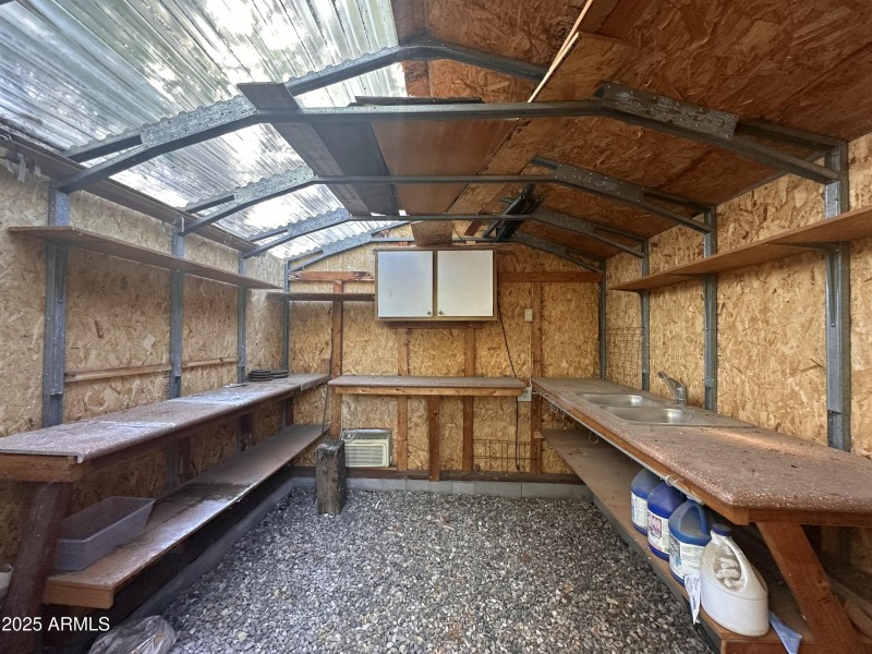 Inside Shed