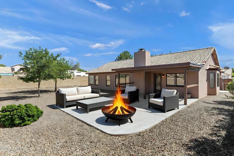 Backyard Patio Staged Fire Pit