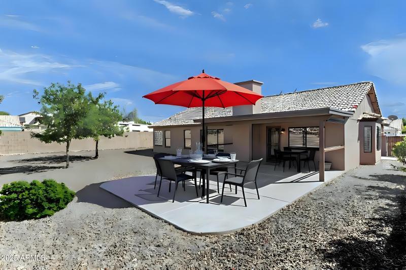 Backyard Patio Staged Table