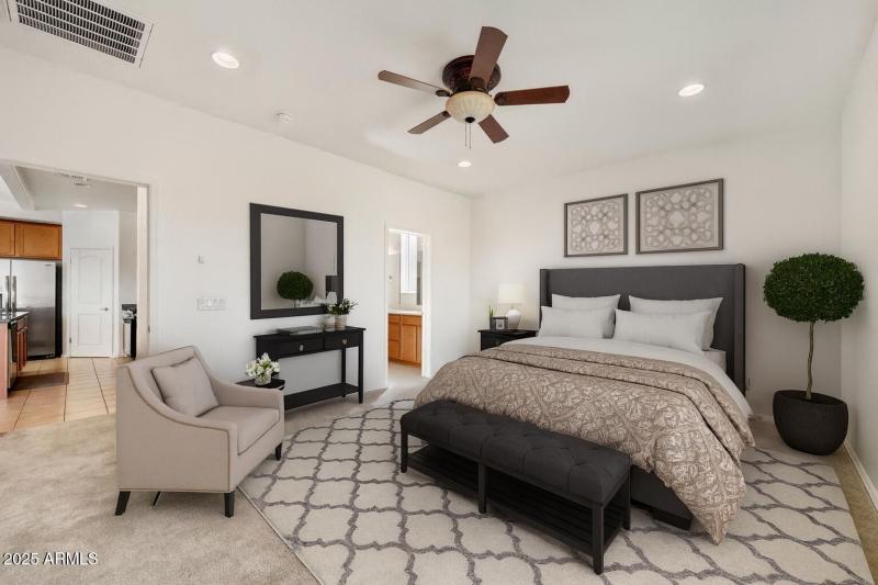 Primary Bedroom Virtually Staged