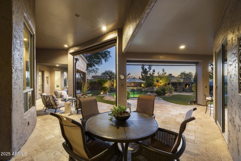 The patio goes on & on