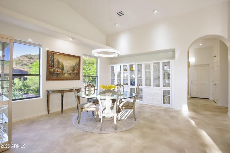 Dining Room with Built-In Cabinets