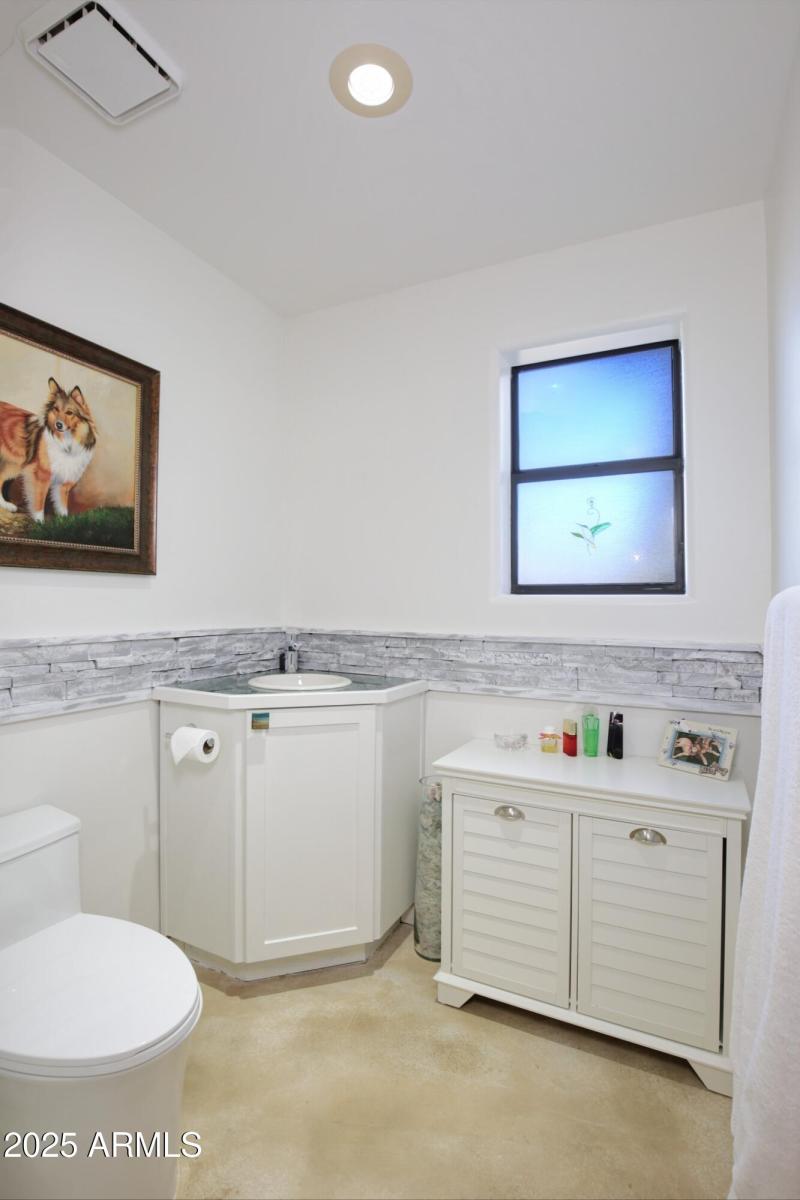 Private Toilet Room & Additional Vanity