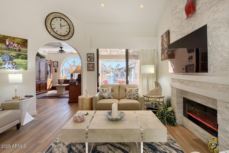 Modern Fireplace - Looking Into Office