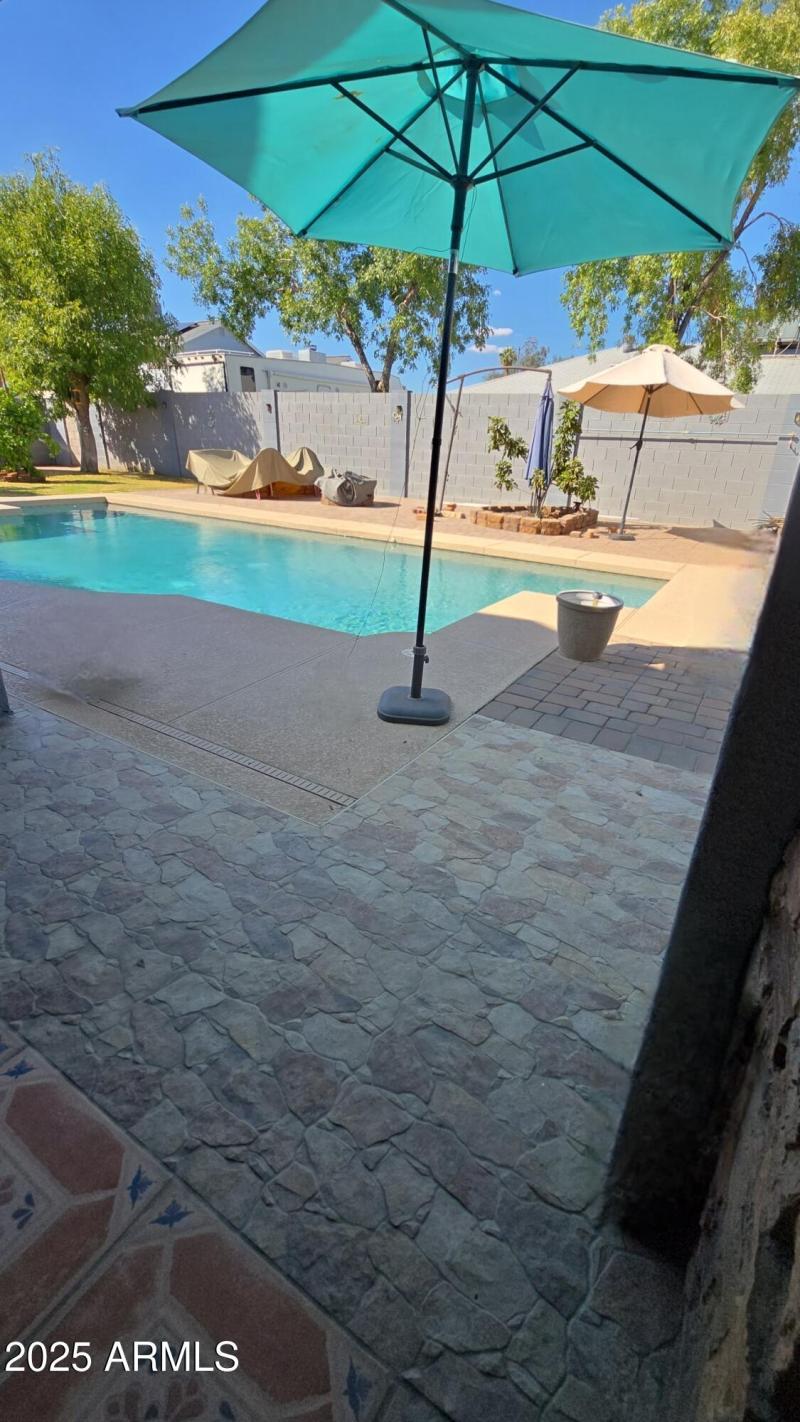 Pool outdoor kitchen view