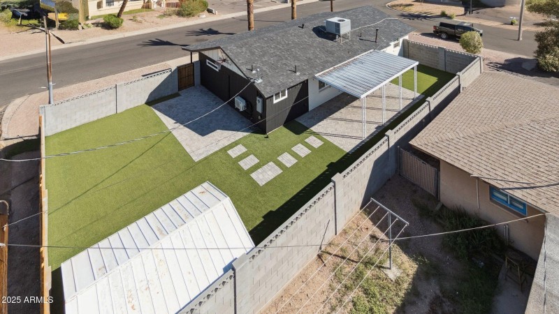 Rear yard is fully maximized