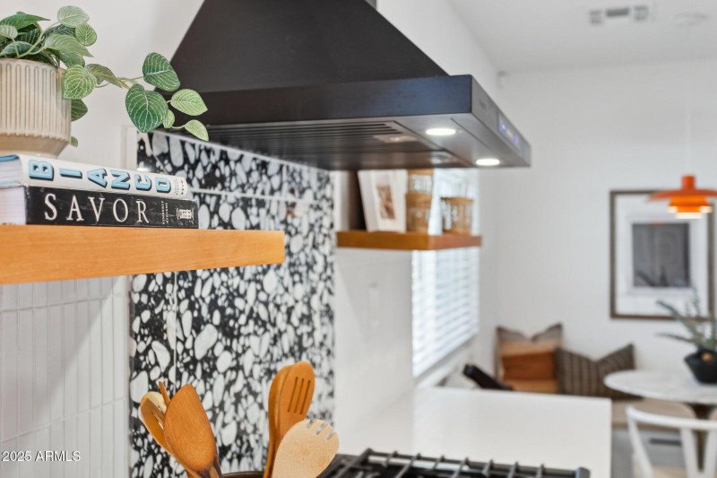 Authentic terrazzo backplash