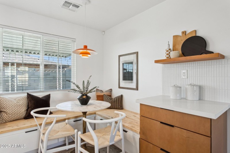 Built-in banquette seating
