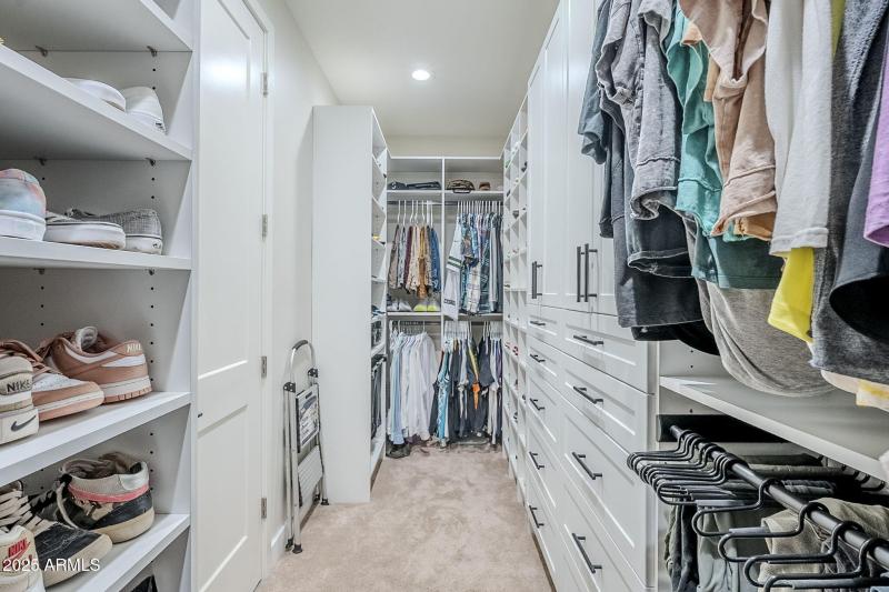 Custom Cabinets in Primary Closet