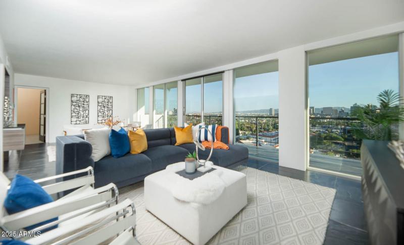 3 Living Room Lounge and South Balcony