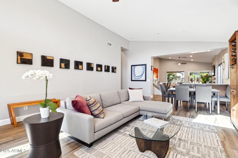 Living and dining rooms