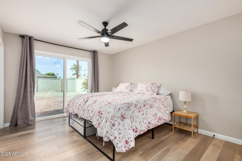 Primary Bedrom w/Back Yard Access