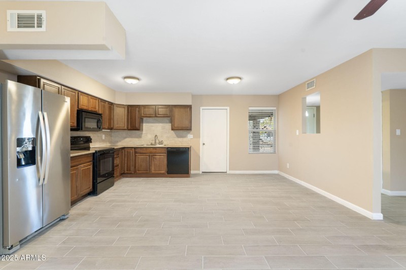 Open concept kitchen