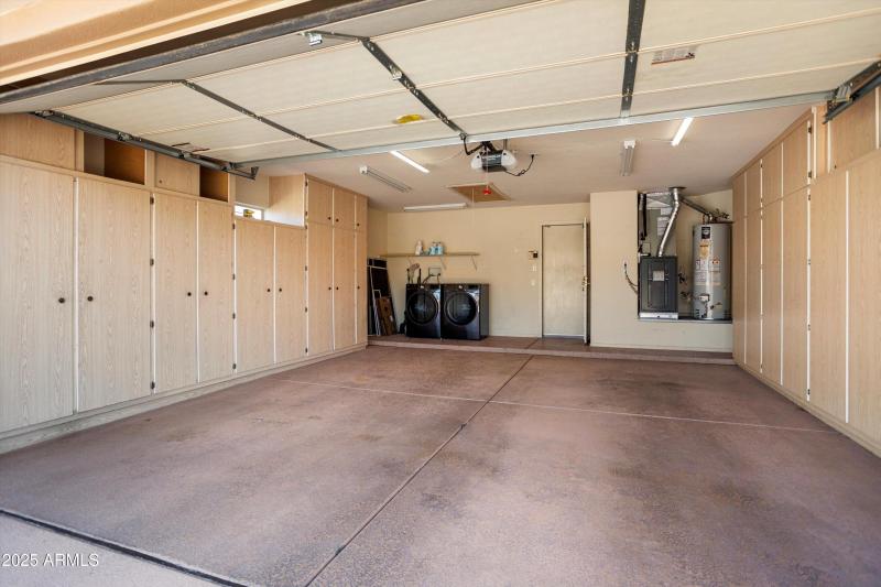 28-2-Car garage w/load of cabinets