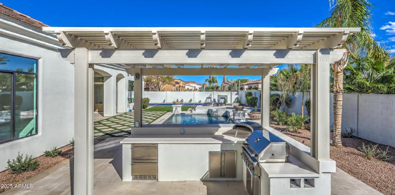 New outdoor grill and gazebo