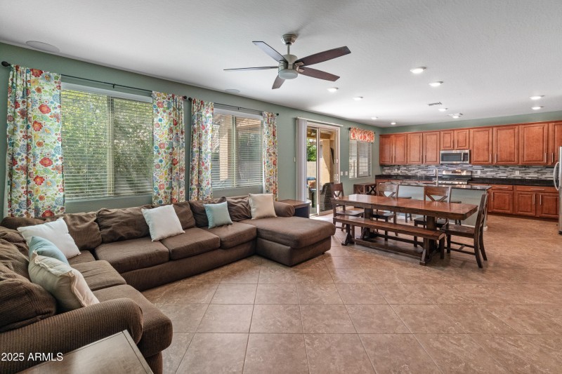 Family room open to Kitchen