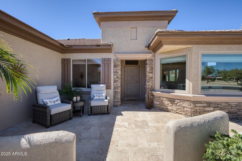 Front patio entrance to home