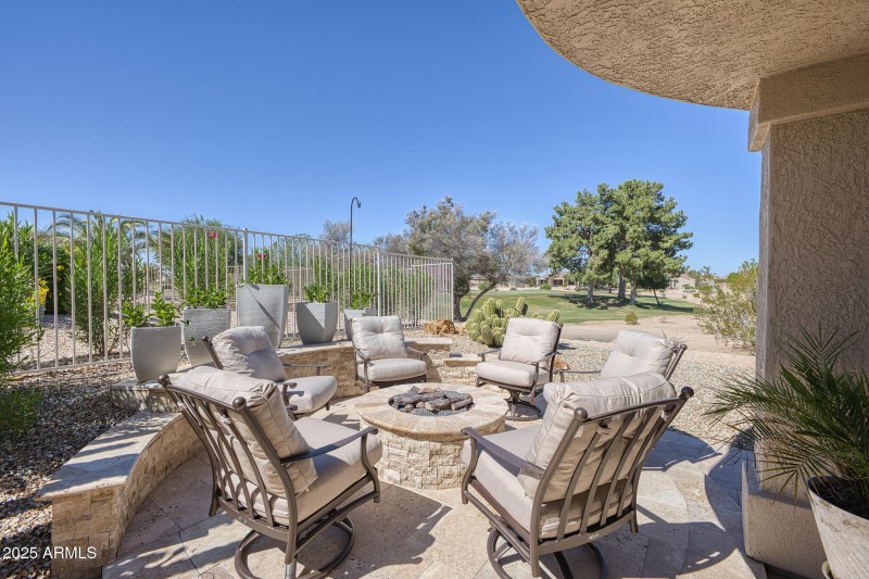 Dynamite View from Patio with Fire Pit