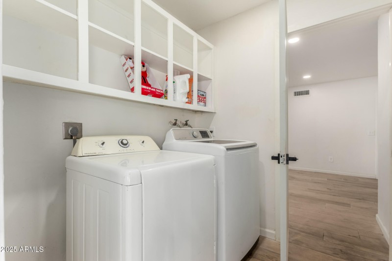 Laundry by carport door