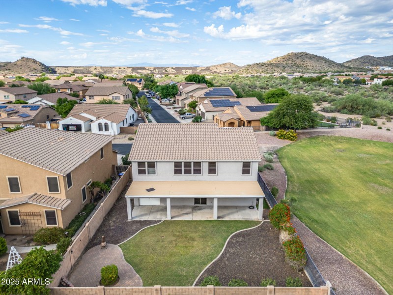 Aerial of Backyard & Park