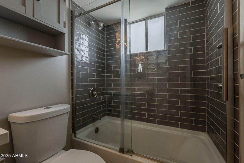 Tiled Shower with Glass Enclosure
