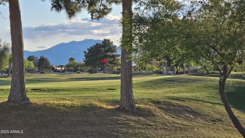 View just steps down the street