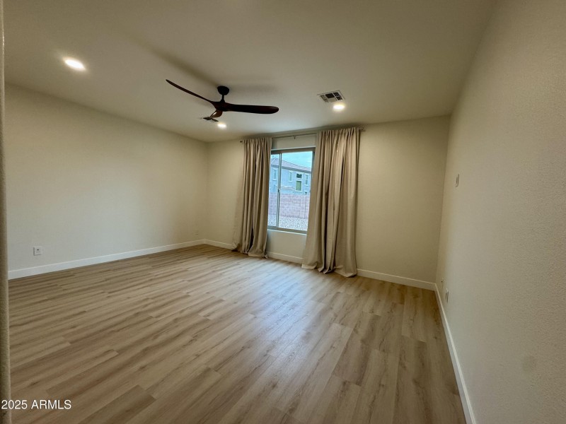 Primary bedroom (split floor plan)