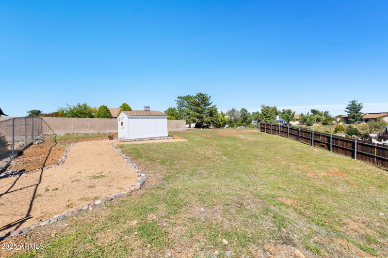 Back Yard with Shed