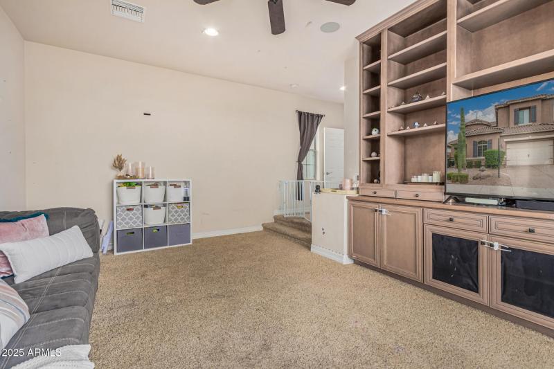 bonus media/game room upstairs