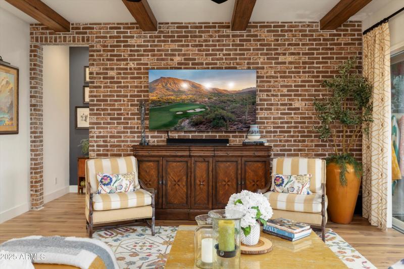 Brick Wall at Great Room