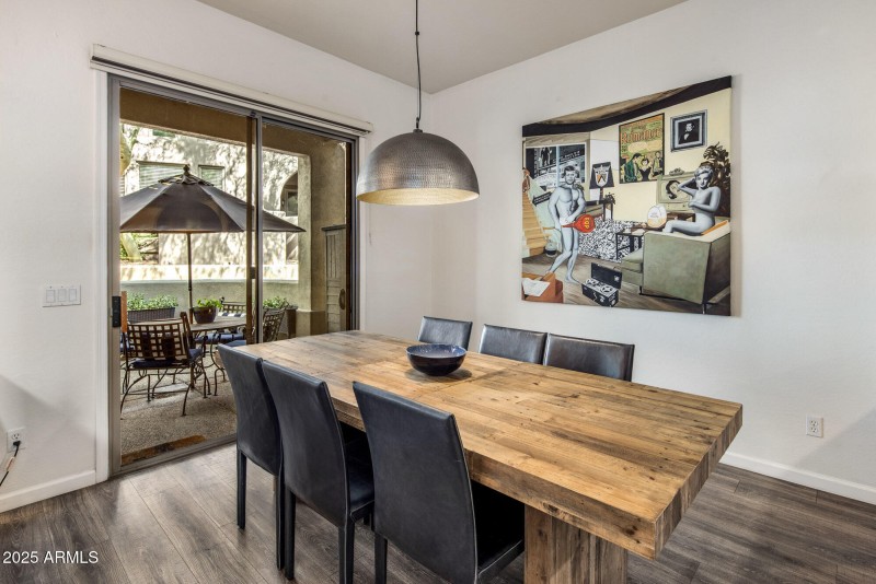 Dining Room Opens to Patio