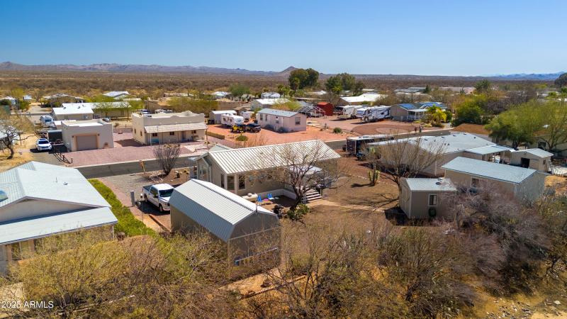 Overhead of Home Garage and Shed