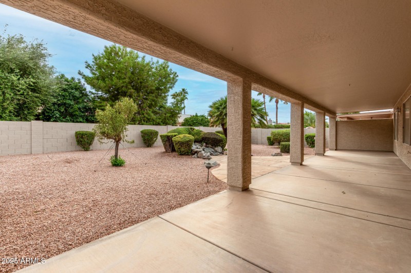 Extended covered patio