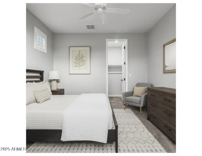AI Serene Modern Bedroom with Natural Li