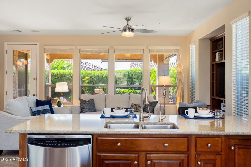 ATTRACTIVE VIEW FROM THE KITCHEN