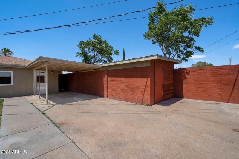 Rear Carport and Storage