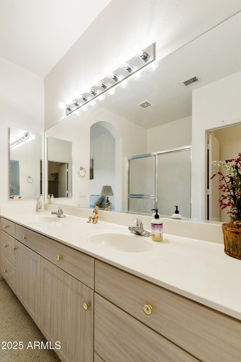 Primary Bath has dual vanity