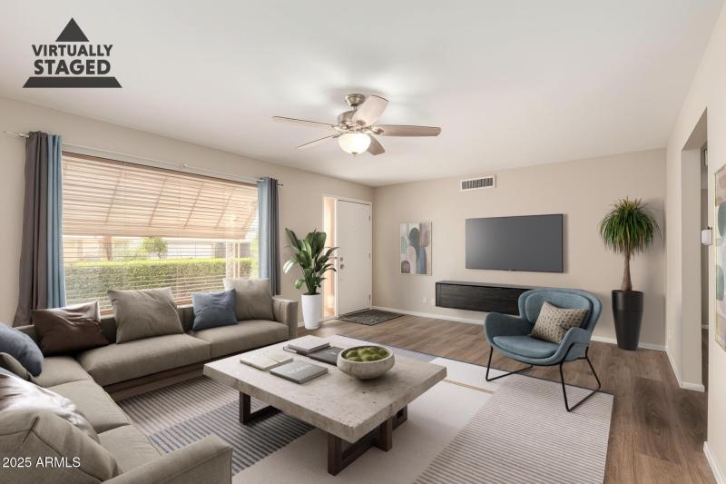 Family Room Virtually Staged