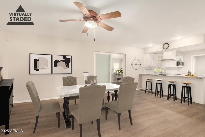 Dining area Virtually Staged