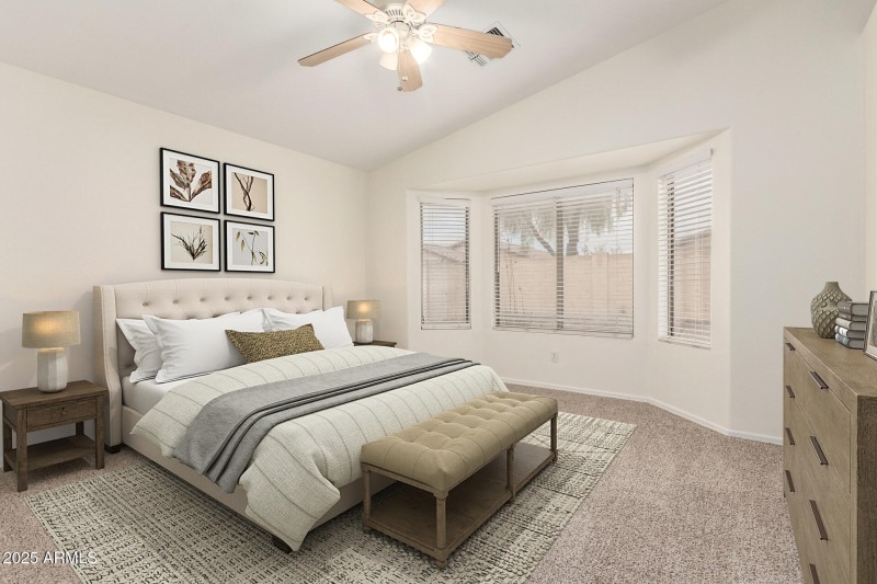 Staged Primary Bedroom