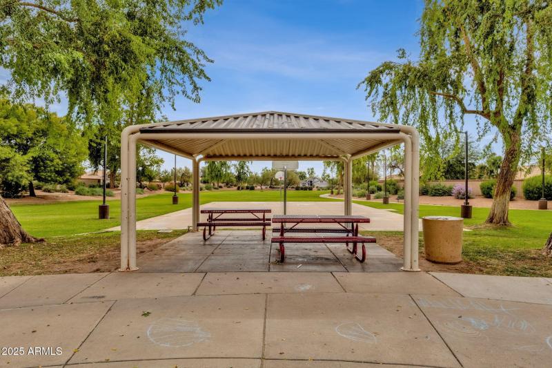 Covered Picnic Gazebo off Community Bask