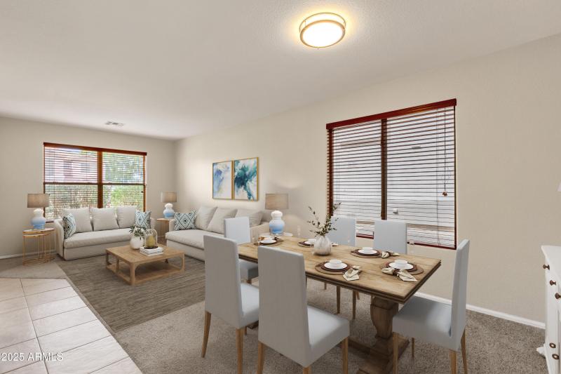 Formal Living & Dining Room Staged