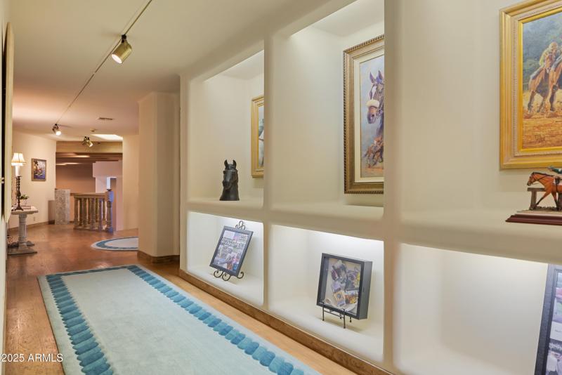 Art Display Lined Hallway