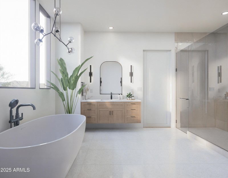 Spa-Like Primary Bathroom (Rendering)