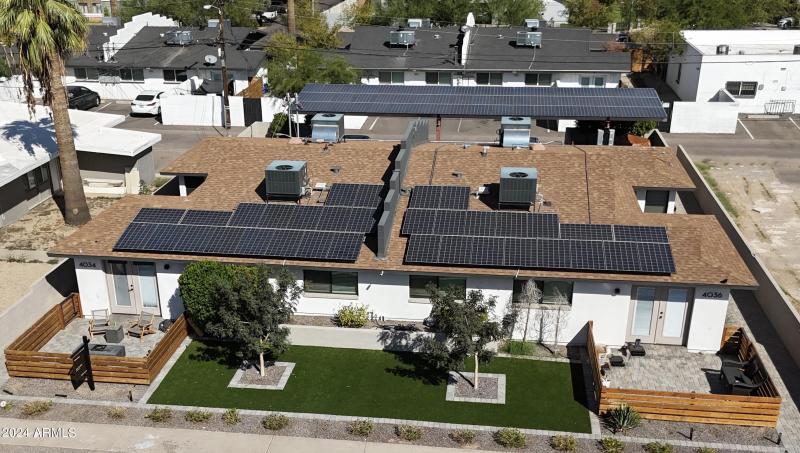 owned solar & coverd parking