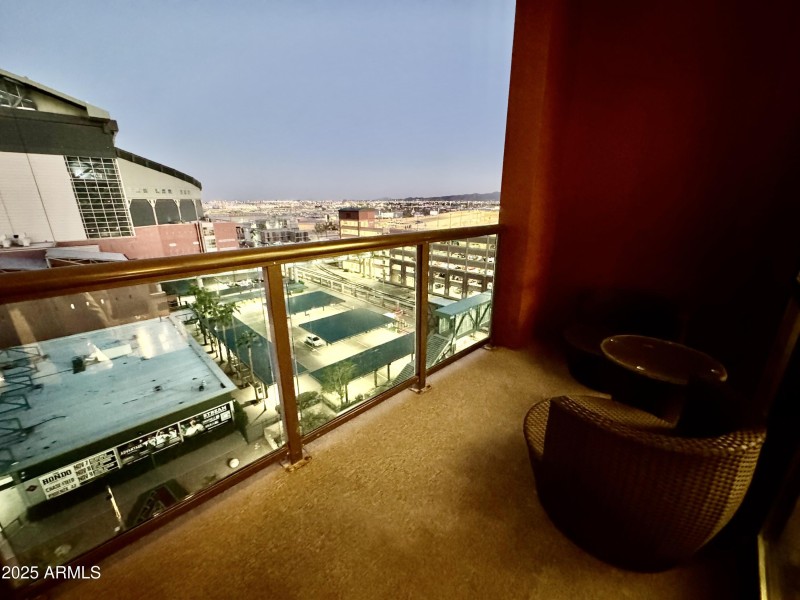 Balcony facing the ballpark