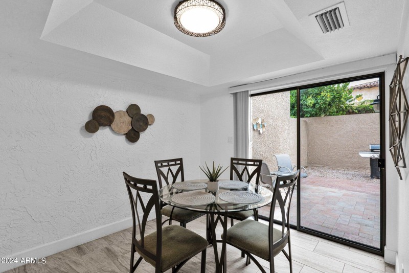 Kitchen Dining and Back Patio